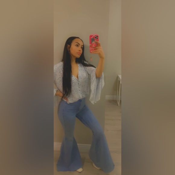 Free People Just Float On Flare Jeans Jeans Size 25 - Picture 2 of 6